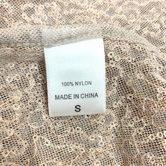 h.i.p Sequin Sheer Adjustable Spaghetti Strap Camisole/Top - Picture 7 of 8